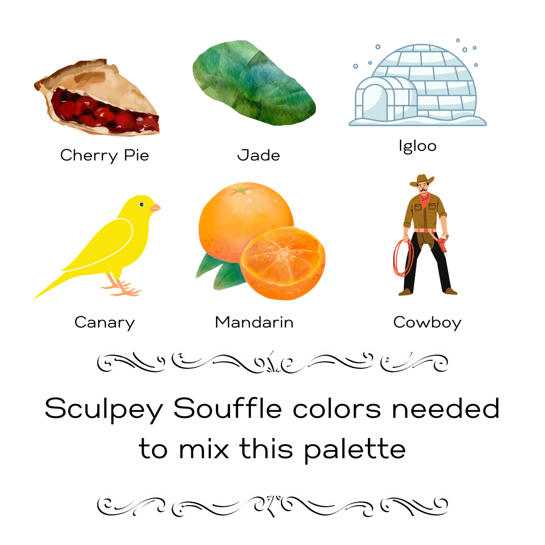 Orange Grove Palette Sculpey Souffle colors needed