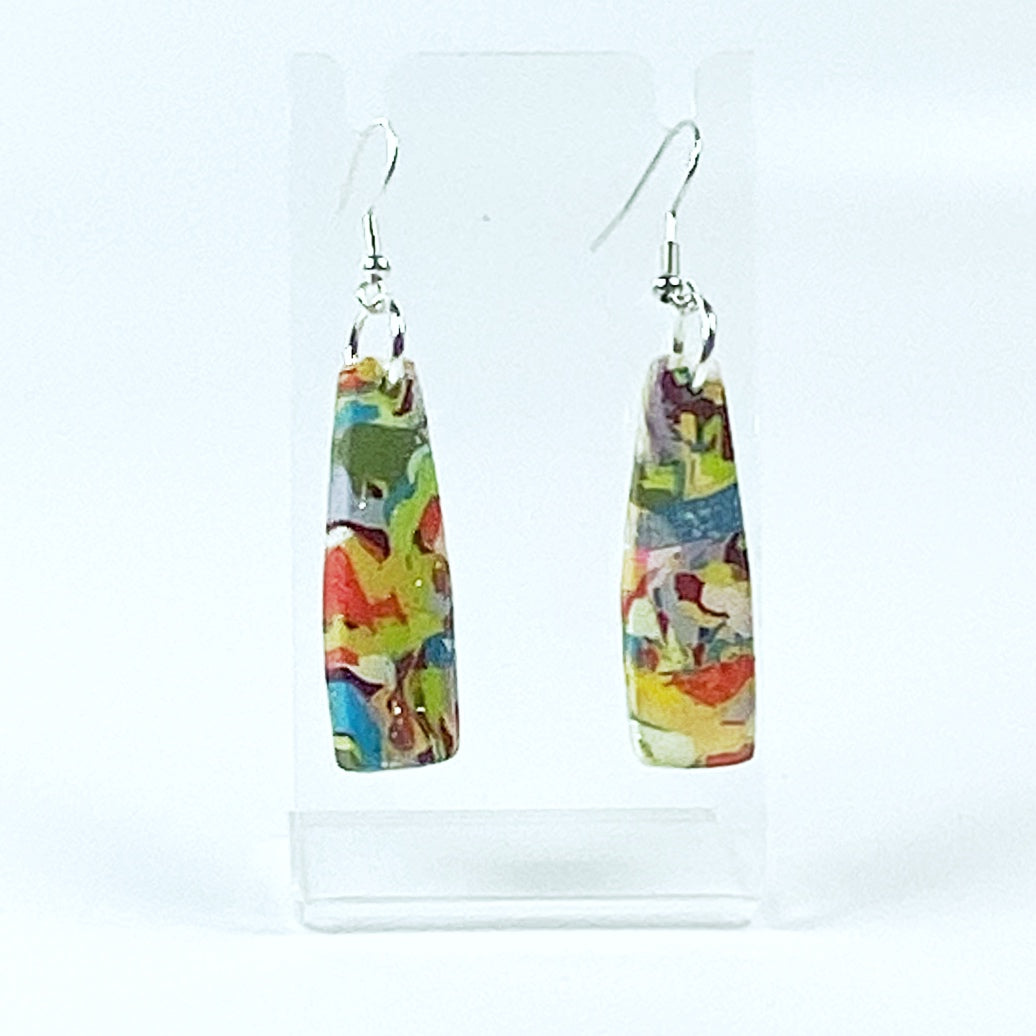 Spring Mix Polymer Clay Handmade Dangle EarringsMeadow Breeze Polymer Clay Handmade Dangle Earrings