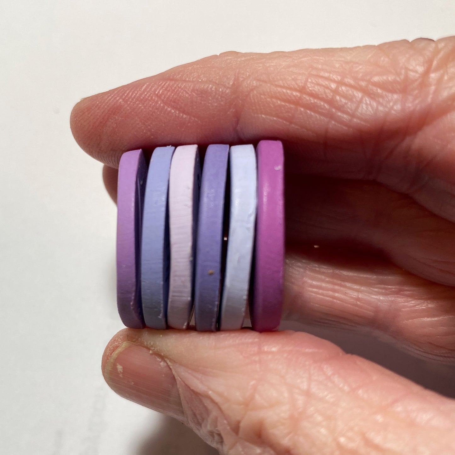 Purple Posies Polymer Clay Tutorial clay color discs handheld
