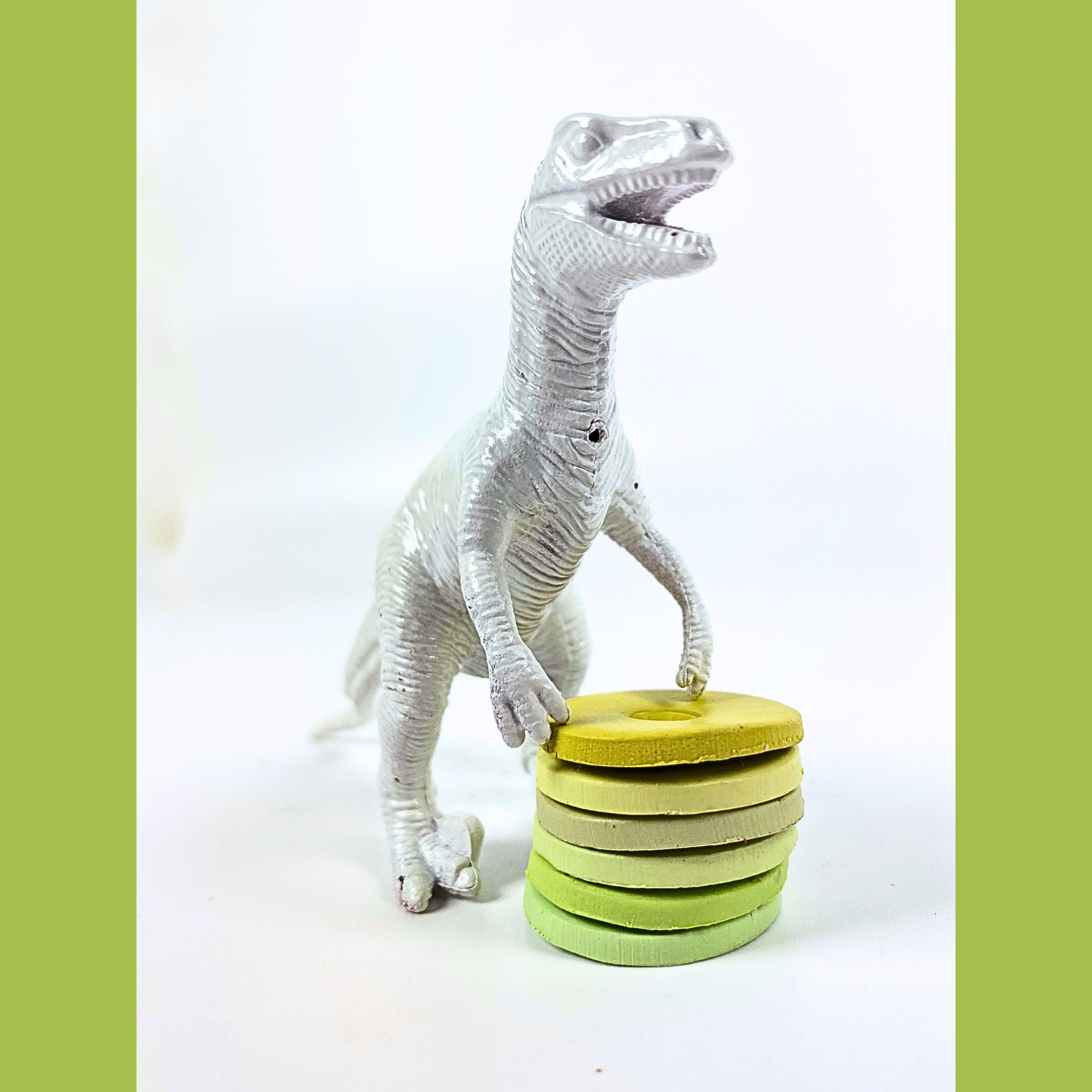 Dinosaur extolling Spring Green Polymer Clay Palette
