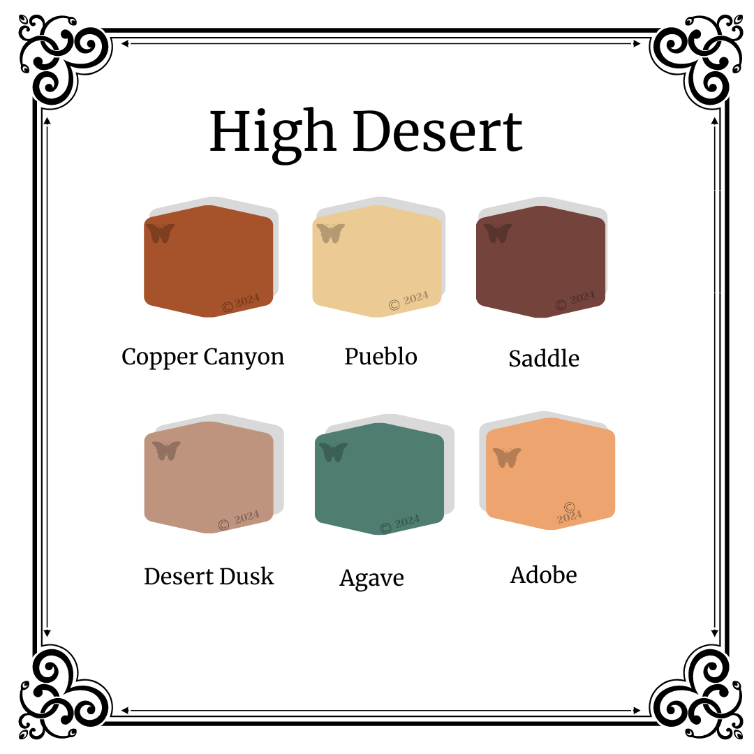 High Desert Palette Polymer Clay Color Mixing Tutorial on a plain white background