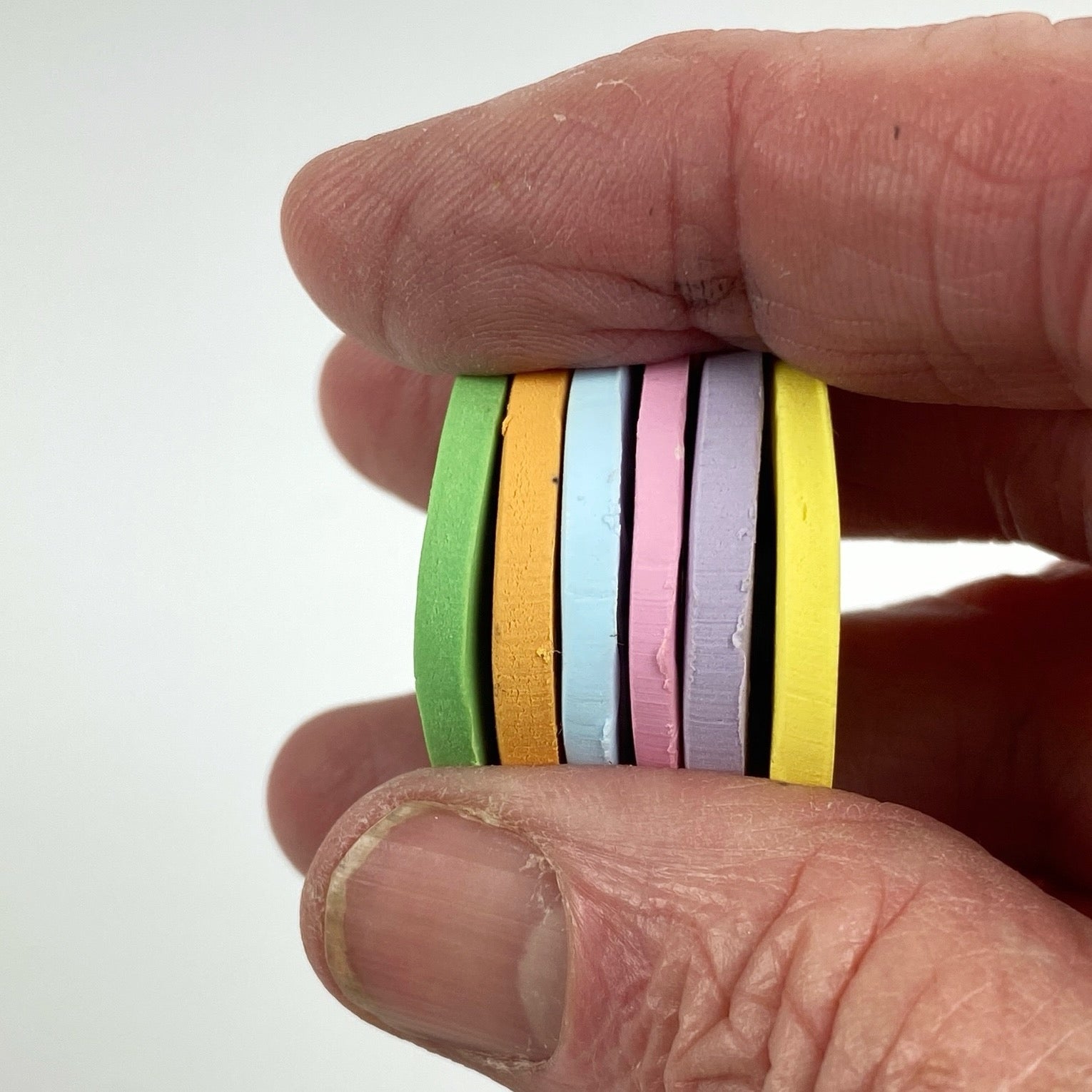 Peter Cottontail Easter Palette sample clay discs handheld