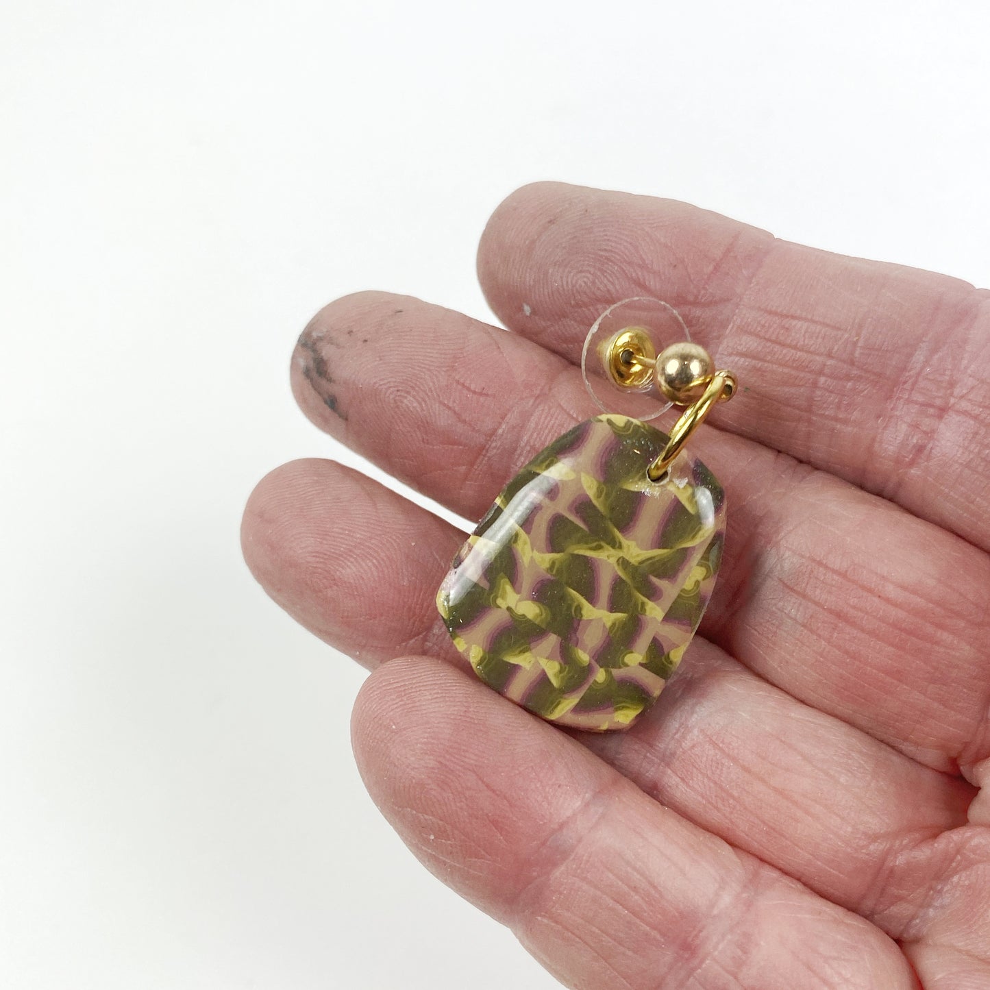 Kelp Cascade Polymer Clay Handmade Dangle Earrings