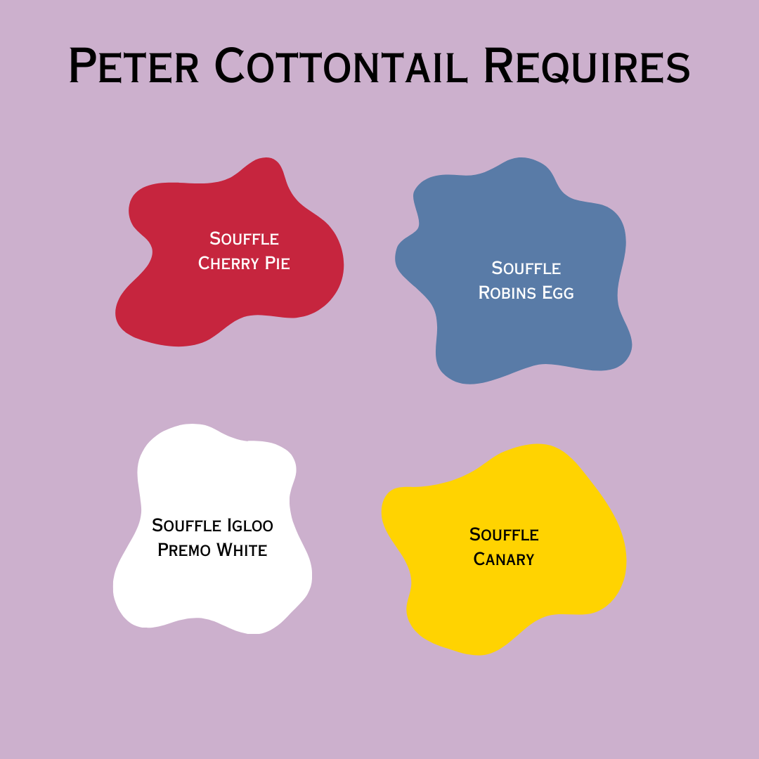 Peter Cottontail Easter Palette colors needed to mix this palette