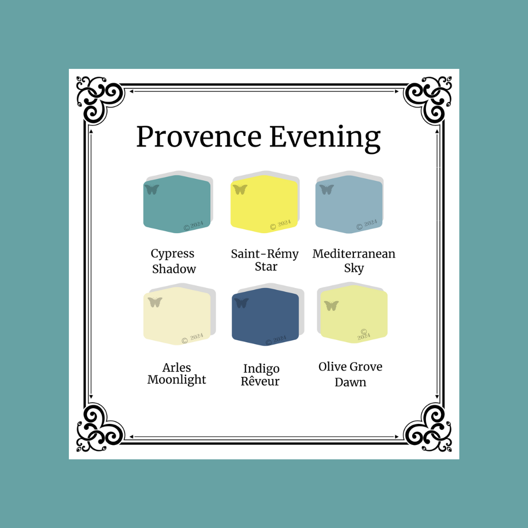 Provence Evening Polymer Clay Color Mixing Tutorial on a cypress shadow background
