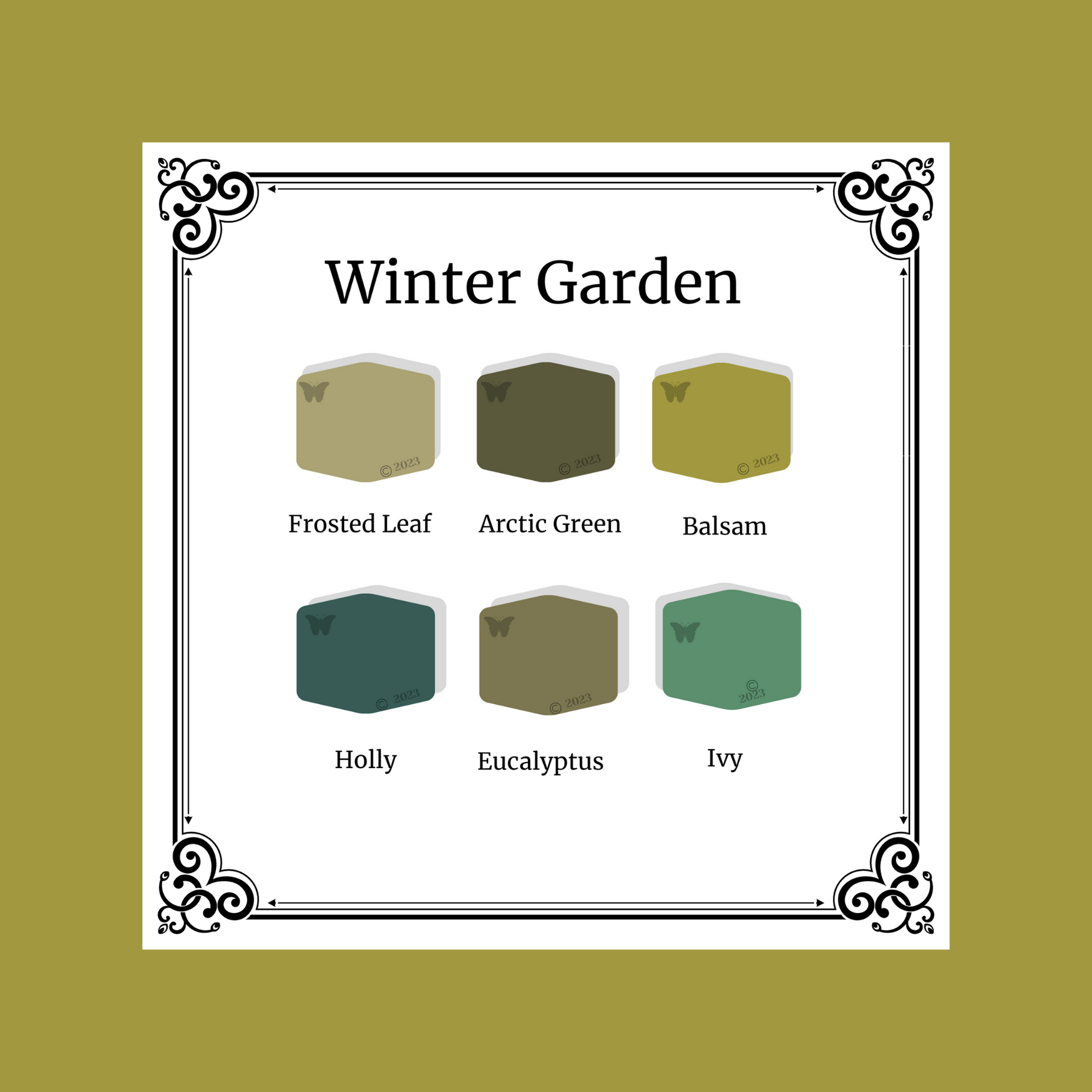 Winter Garden Palette Polymer Clay Color Mixing Tutorial on Balsam background