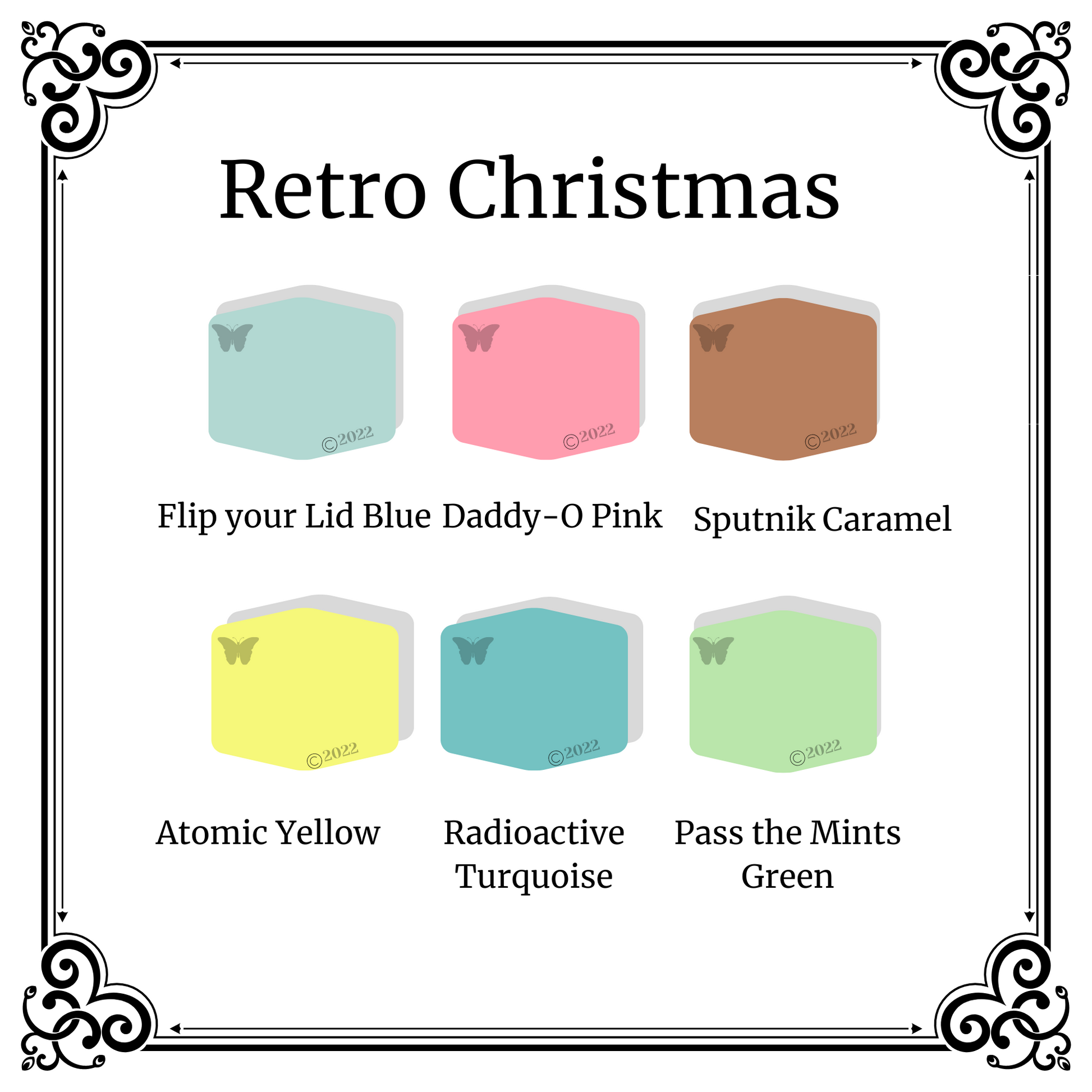 Retro Christmas 6 color palette