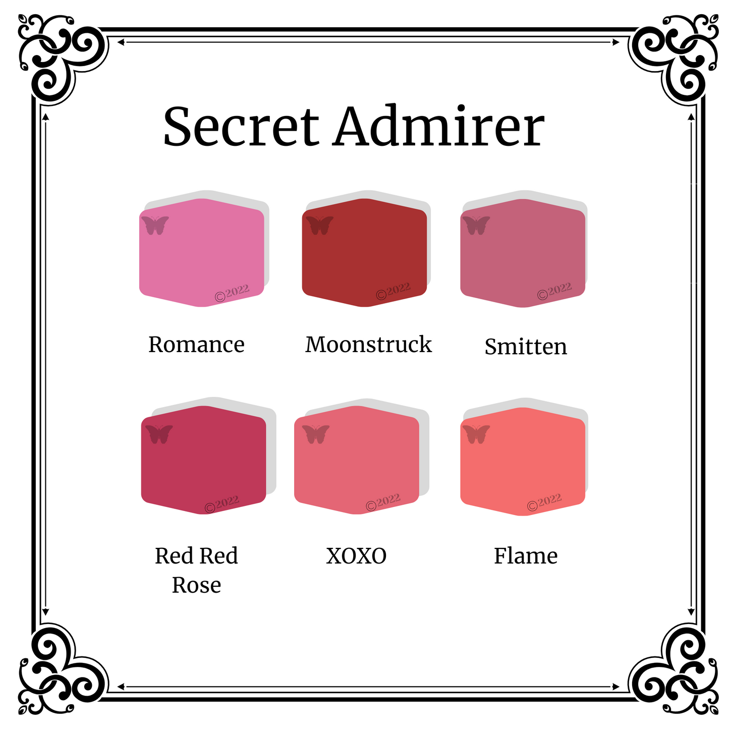 Secret Admirer 6 color palette